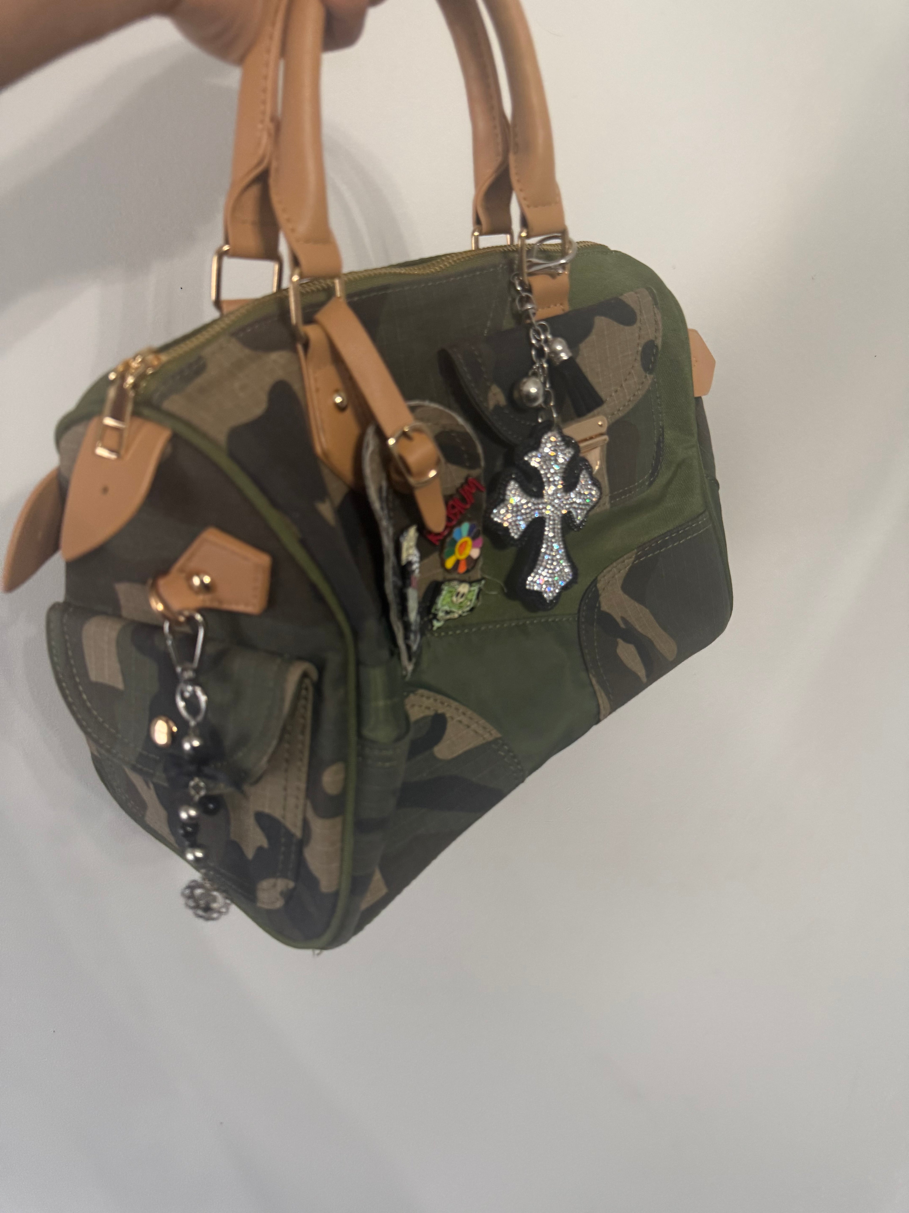 Custom Camo Charm Bag
